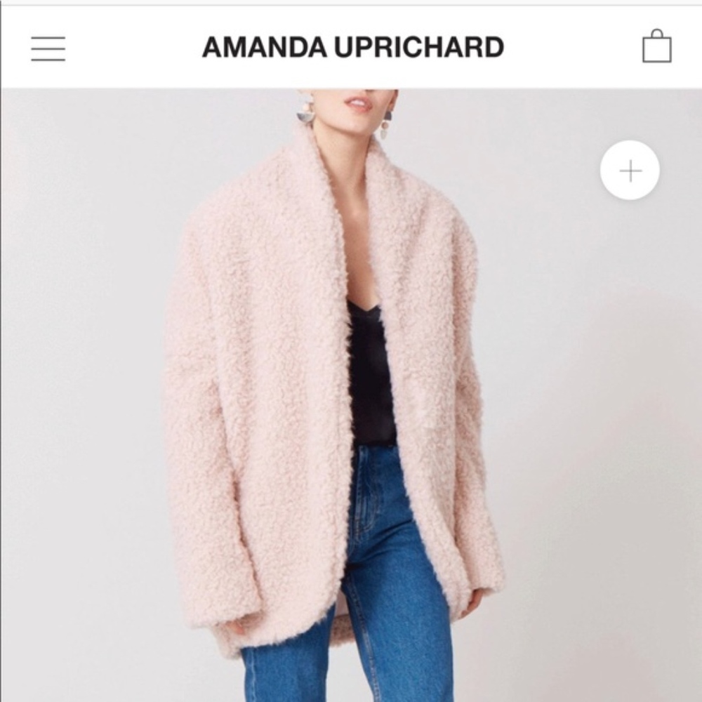 Amanda Uprichard pink teddy coat
